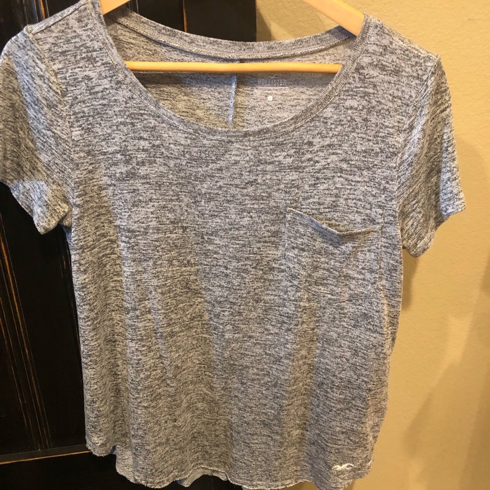 Hollister Tee- Size S, Marled Gray
